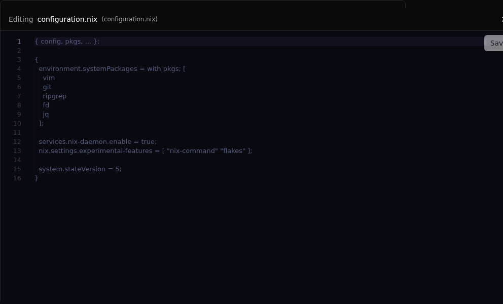 Components/EditorPanel › Editing Configuration